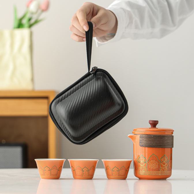 Mivoraa Dual - Use Portable Drinkware Set with Carrying Bag